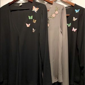 3 Dearcase green and black butterfly tops new